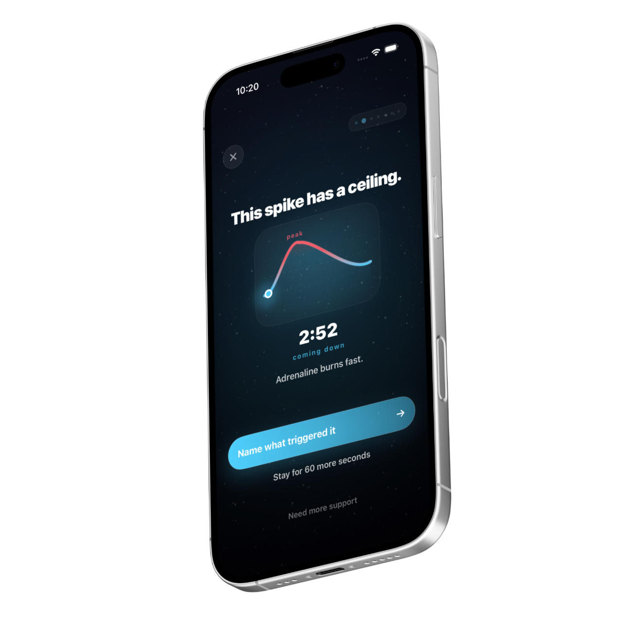 Ura guides you through breathing and grounding